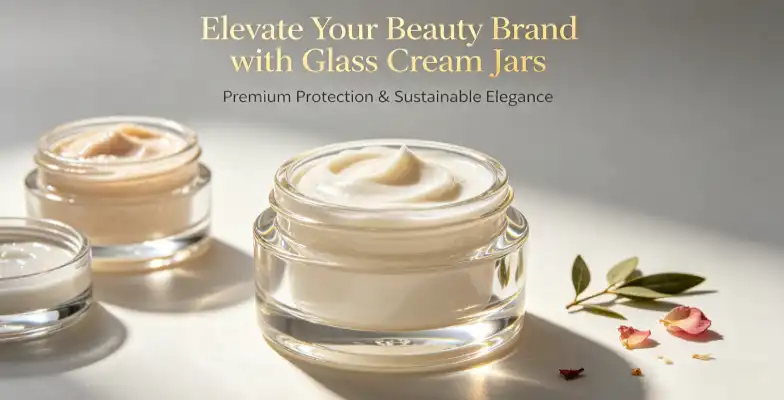 glass cream jar