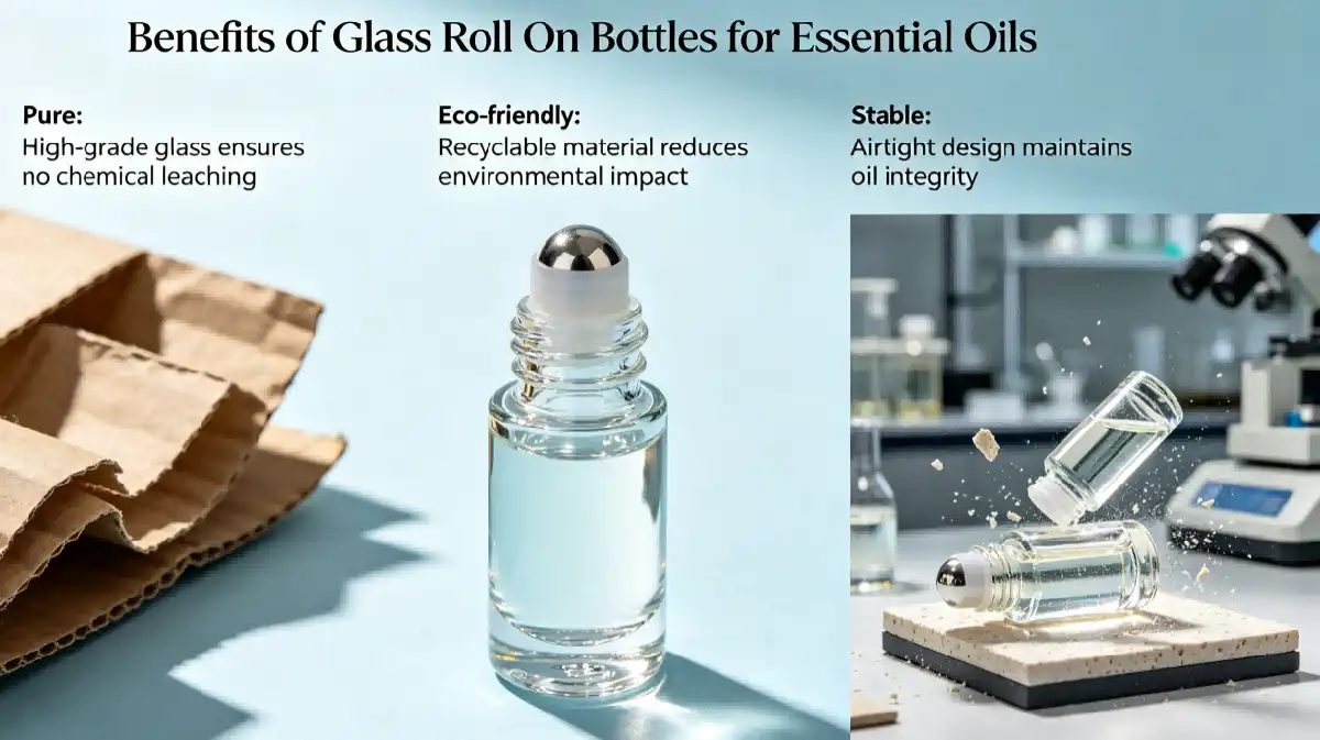 Empty Essential Oil Glass roller Glass Bottles