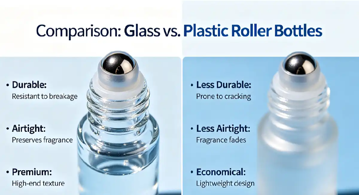 Empty Essential Oil Glass roller Glass Bottles