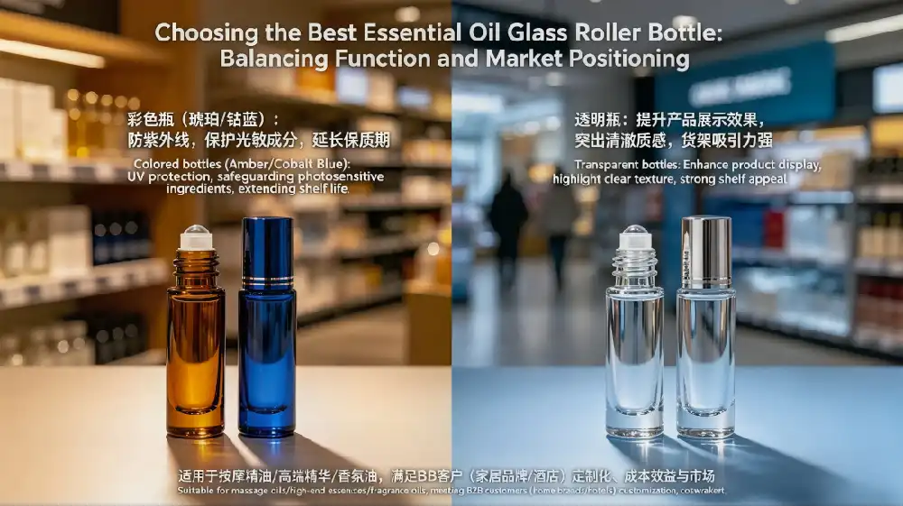 Colored Empty Glass Roller bottle for Essential Oil 1 Colored Empty Glass Roller bottle for Essential Oil 1
