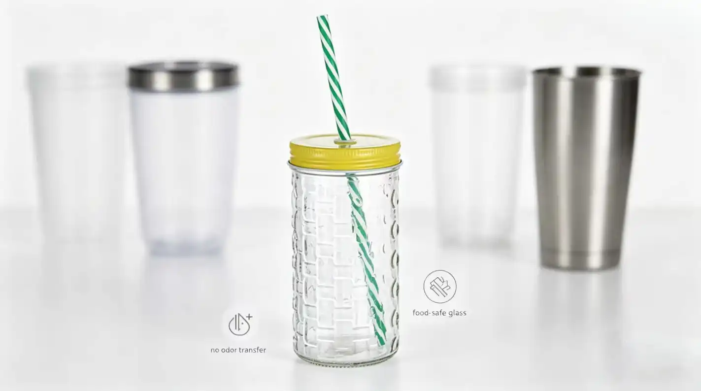 glass drinking bottle