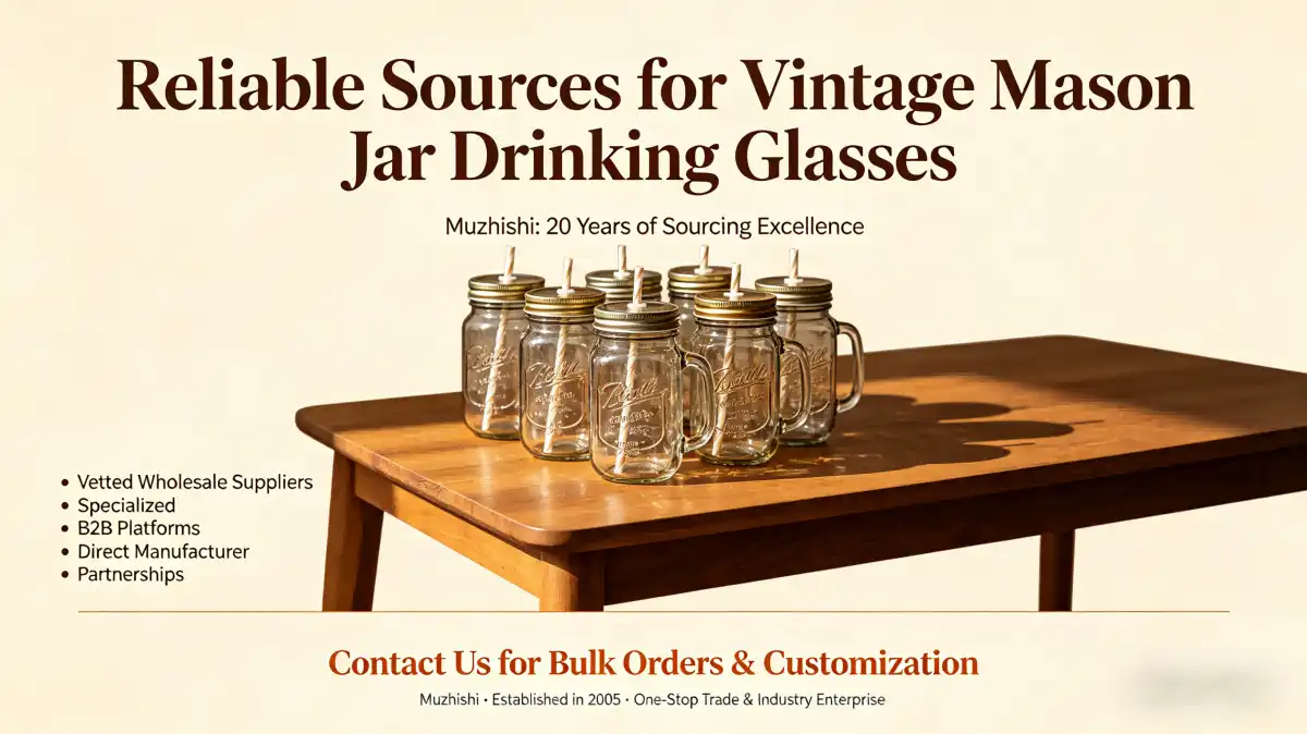 Vintage-Style Mason Jar Drinking Glasses