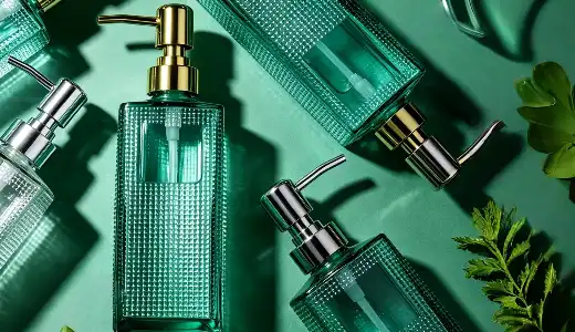 glass liquid soap dispenser