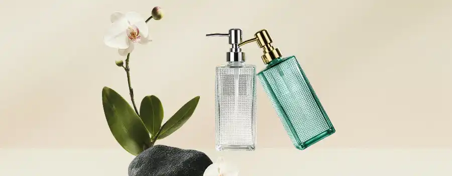 glass liquid soap dispenser