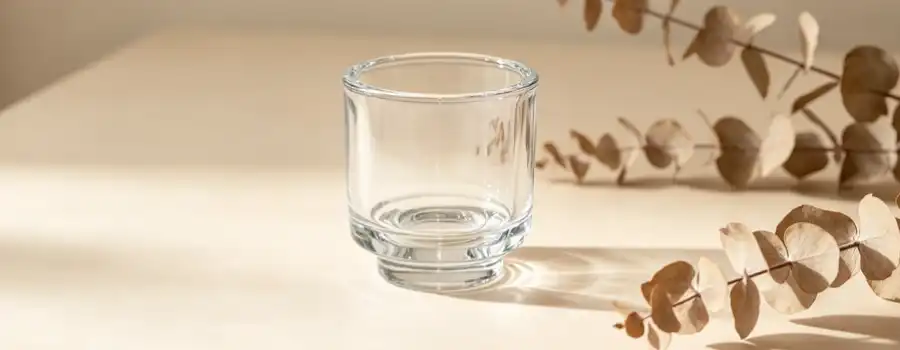 cylinder glass candle jar