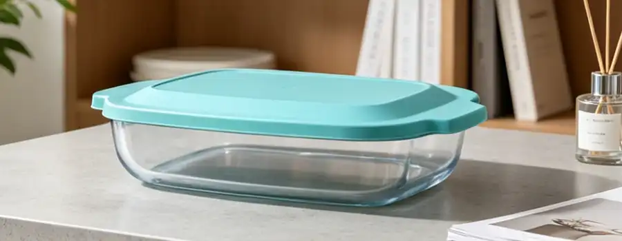 square glass lunch box