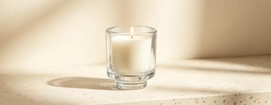 cylinder glass candle jar