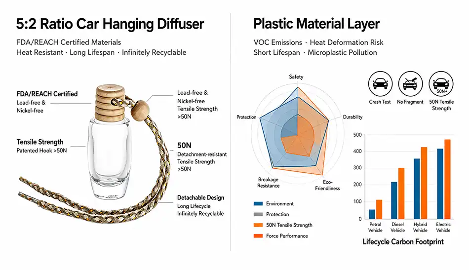 car air freshener glass bottle