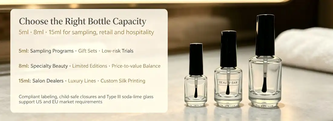 Round Shoulder Clear Glass Nail Polish Bottles Round Shoulder Clear Glass Nail Polish Bottles
