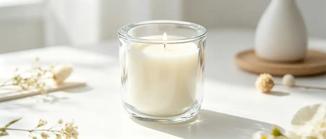 Clear Simple Glass Candle Holders