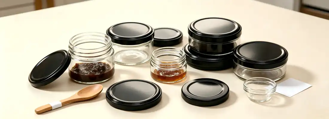 Multi-Size Black Metal Jar Lids