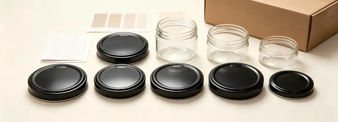 Multi-Size Black Metal Jar Lids