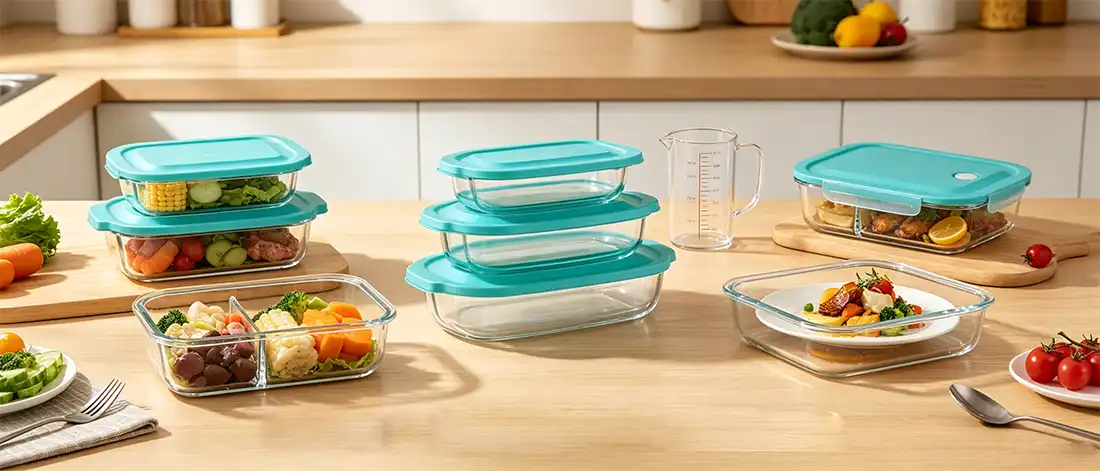 Square Glass Lunch Box