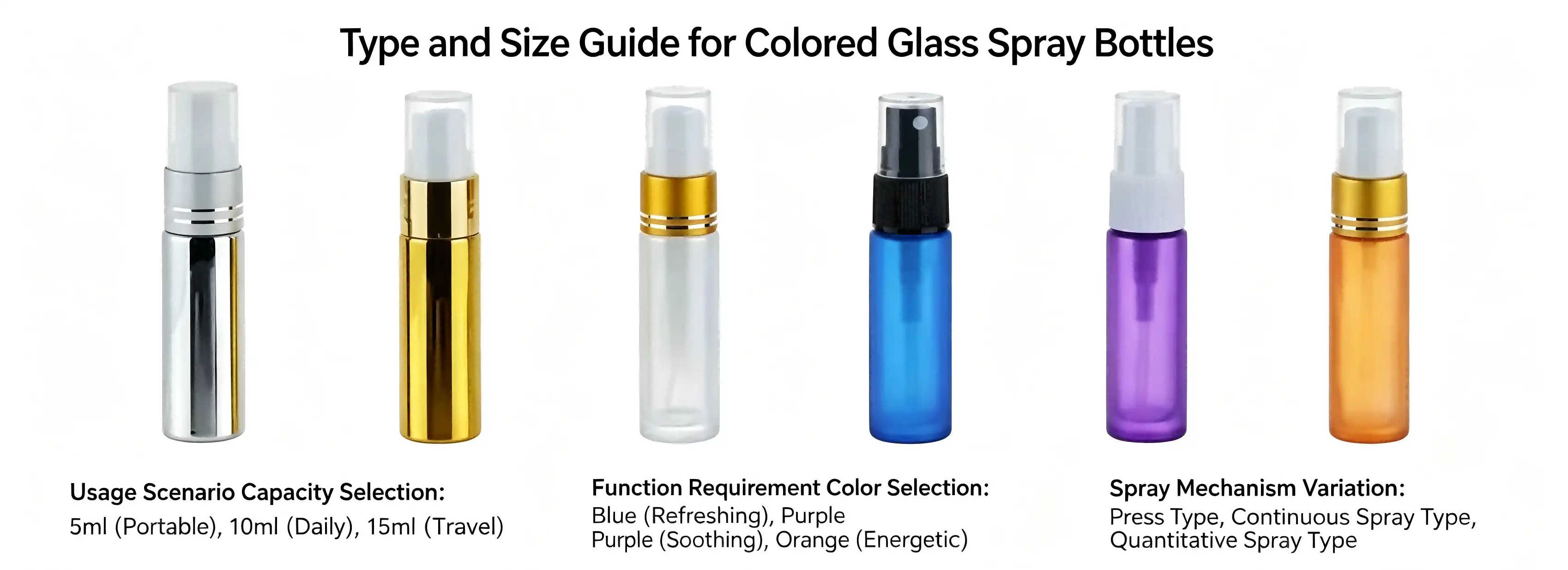 Colorful Glass Spray Bottles
