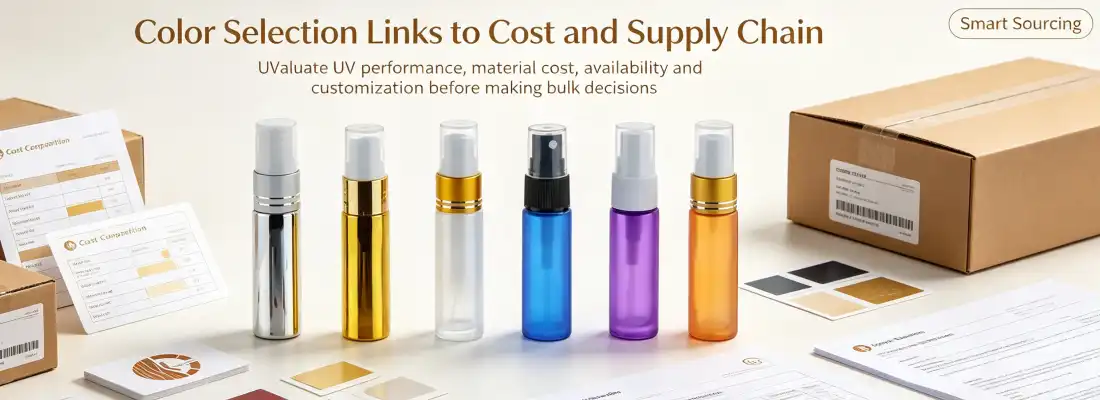 colorful glass spray bottle