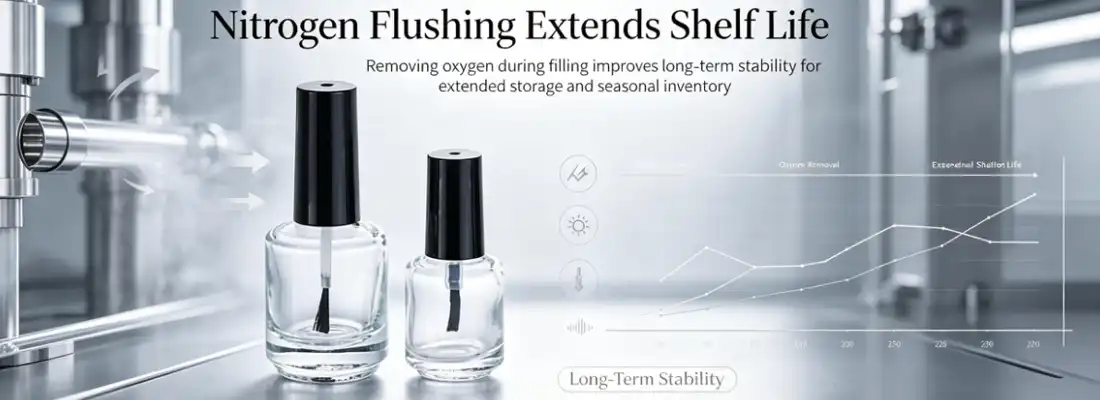 round shoulder clear glass nail polish bottles