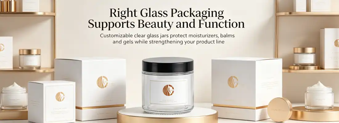 glass cream jar