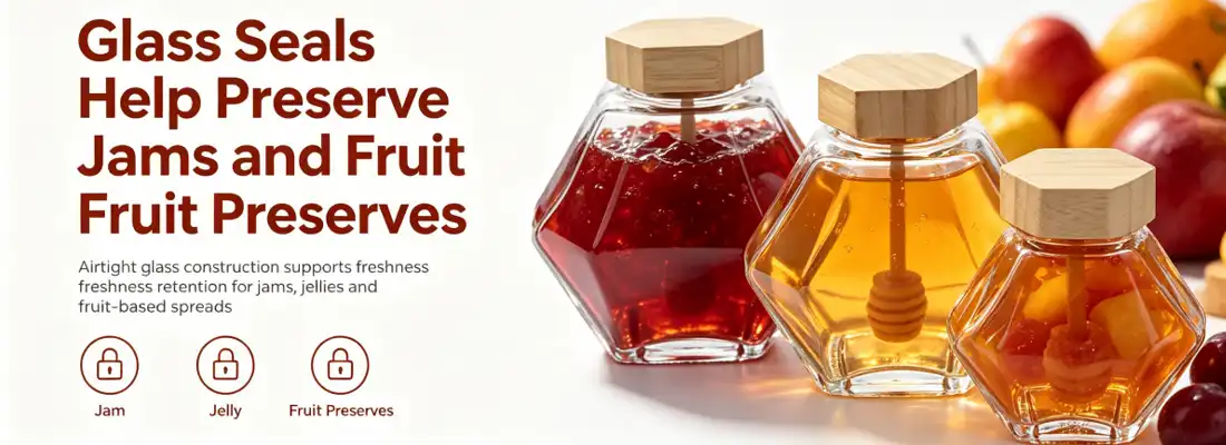 hexagon honey jar glass hexagon honey jar glass