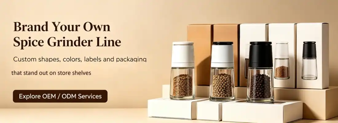 adjustable glass spice grinder