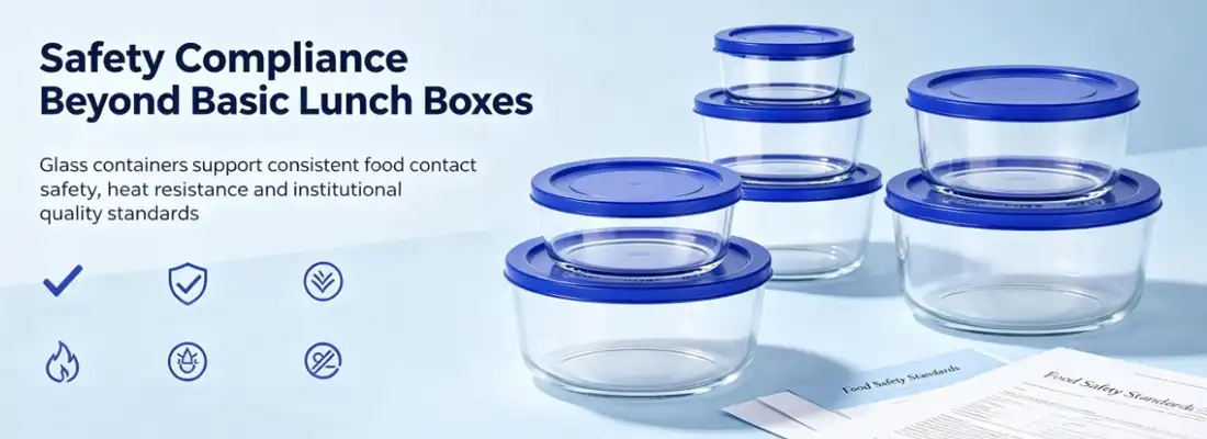  round glass lunch box