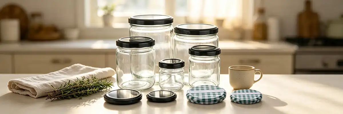 multi-size black metal jar lid