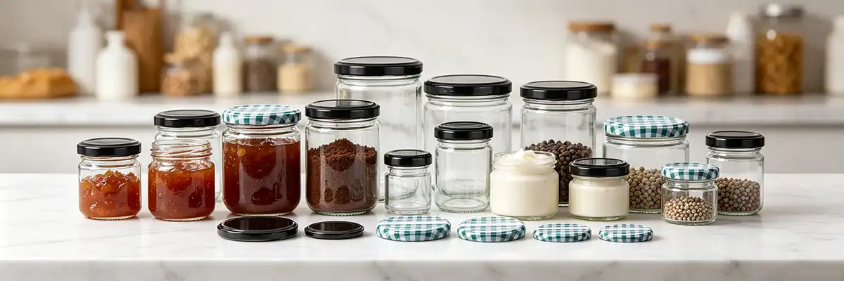 multi-size black metal jar lid