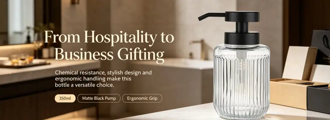 vertical ribbed glass dispenser bottle vertical ribbed glass dispenser bottle