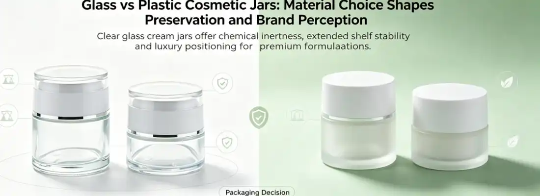 Clear Glass Cream Jars With Lids