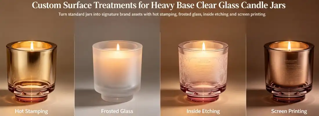 Heavy Base Clear Glass Candle Jars for Luxury Home Fragrance Heavy Base Clear Glass Candle Jars for Luxury Home Fragrance