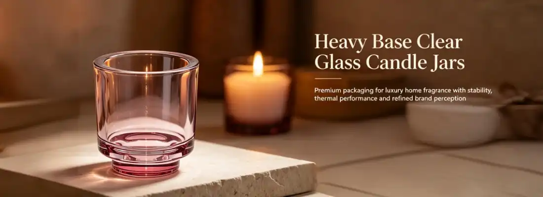 Heavy Base Clear Glass Candle Jars for Luxury Home Fragrance