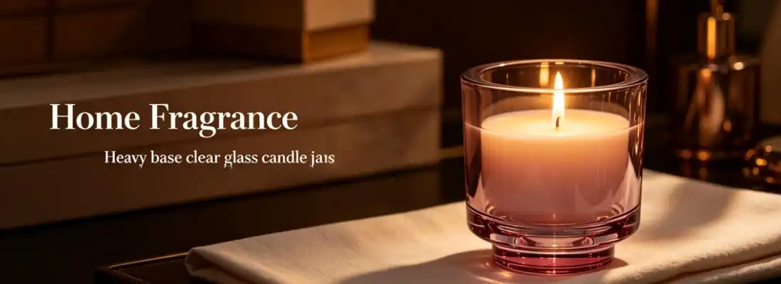 Heavy Base Clear Glass Candle Jars for Luxury Home Fragrance Heavy Base Clear Glass Candle Jars for Luxury Home Fragrance