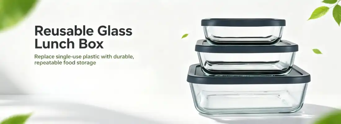 Rectangular Glass Lunch Box