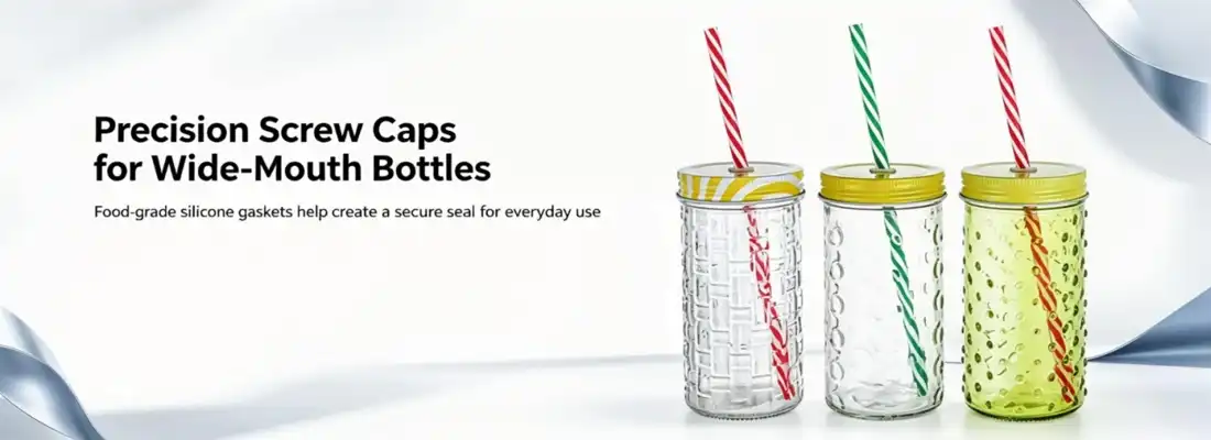 Wide-Mouth Glass Drinking Bottle