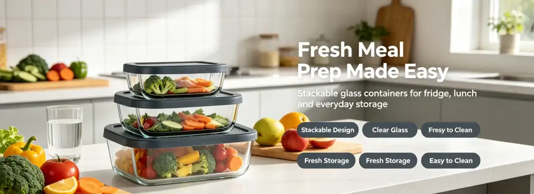 Rectangular Glass Lunch Box