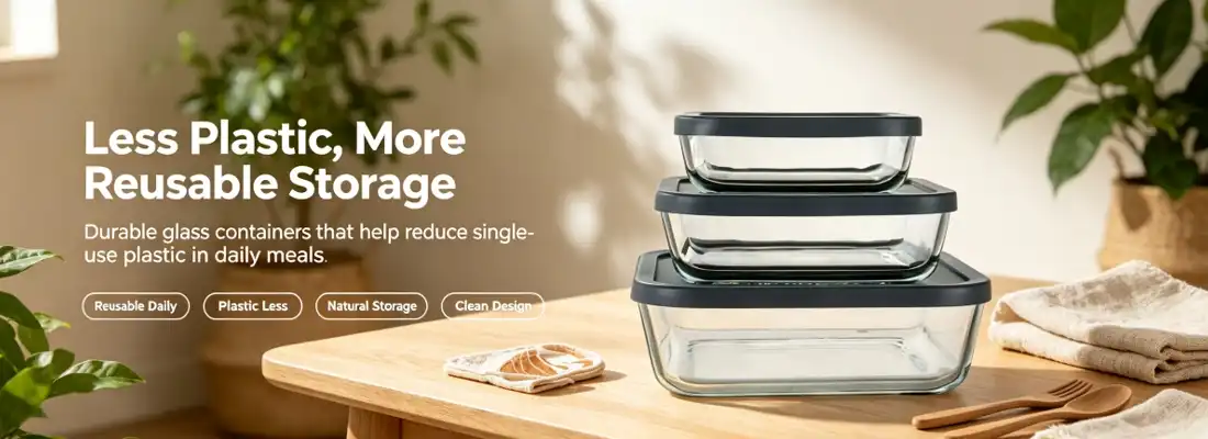 Rectangular Glass Lunch Box