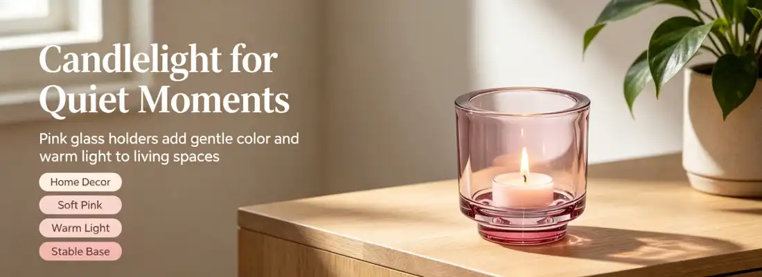 Heavy Base Clear Glass Candle Jars