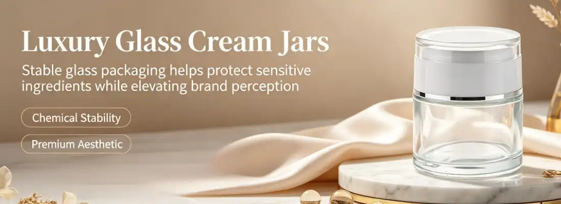 Clear Glass Cream Jars With Lids