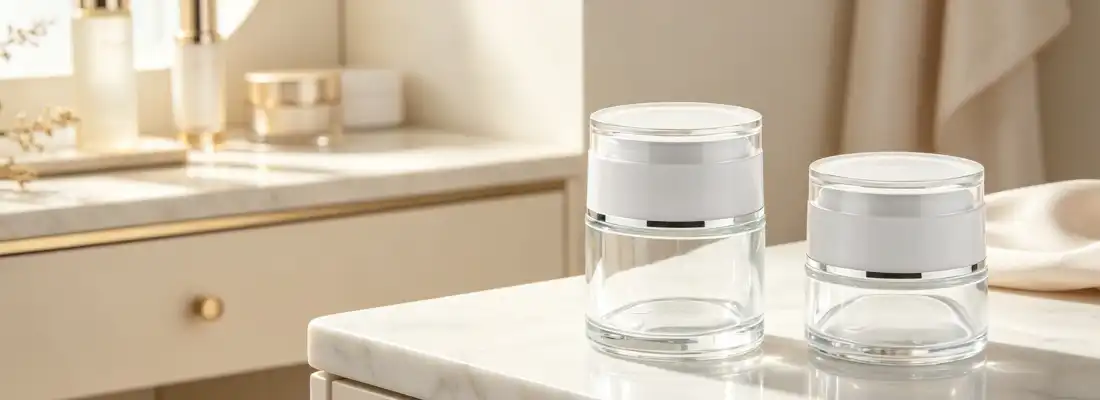 Clear Glass Cream Jars With Lids
