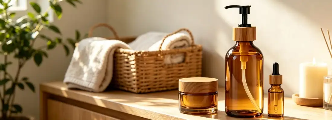 Amber Glass Hand Soap Dispenser