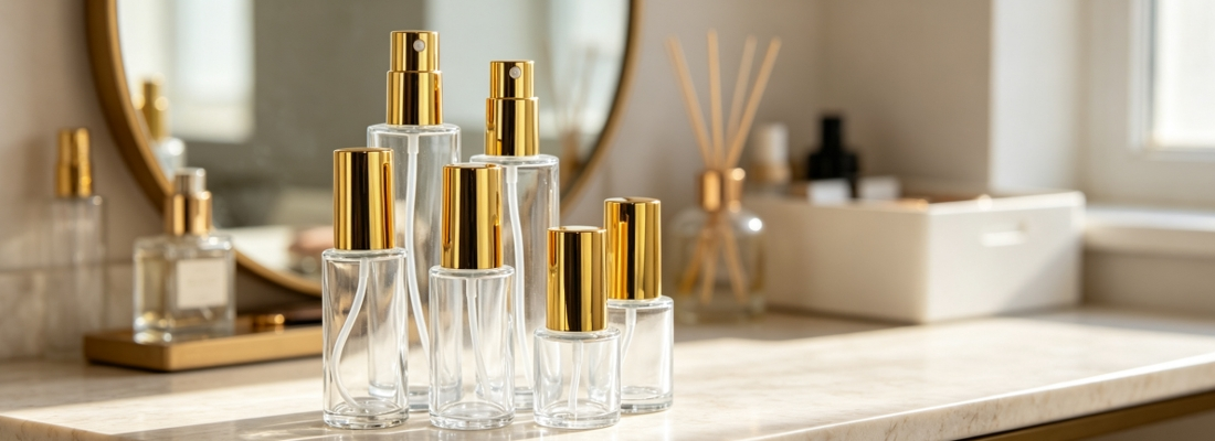 Cylindrical Glass Perfume Bottle Cylindrical Glass Perfume Bottle