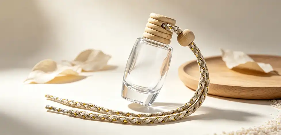 hanging car air freshener glass bottle