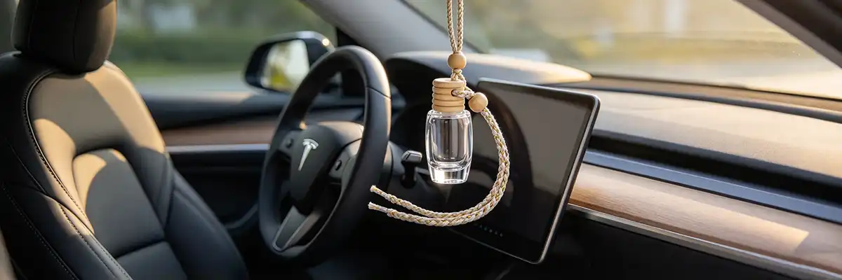 Hanging Car Air Freshener Glass Bottle