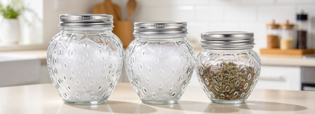 Lychee Texture Glass Jars With Lids