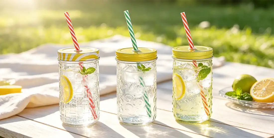 Wide Mouth Glass Drinking Bottle