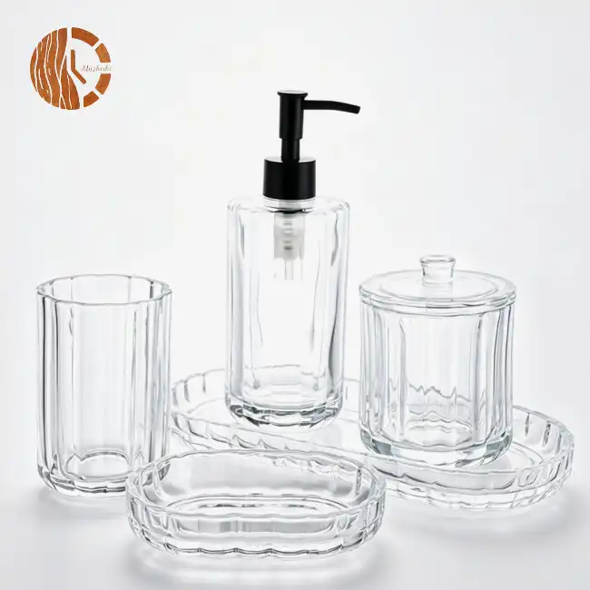 Glass Soap and Lotion Dispenser Set